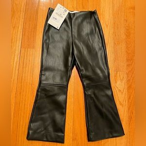 Faux Leather Bell Bottom Pants for Toddlers